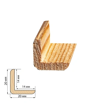 картинка Угол наружный сосна 20*20*2500мм сорт Экстра сращенный от магазина Кубатура