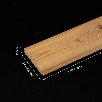 картинка Вагонка штиль лиственница 14*97(90)*1500мм сорт AB цельная (8шт/уп) от магазина Кубатура