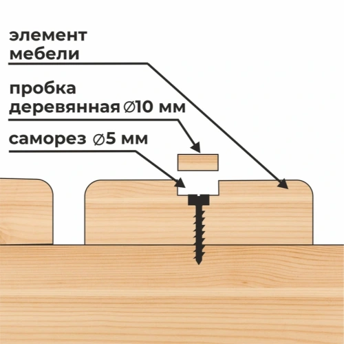 картинка Пробка ПРОФЕССИОНАЛ D10 сосна (15шт/уп) от магазина Кубатура