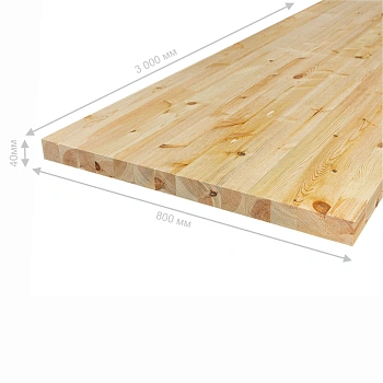 картинка Площадка 40*800*3000мм Ель/Сосна сорт АВ сращенная от магазина Кубатура