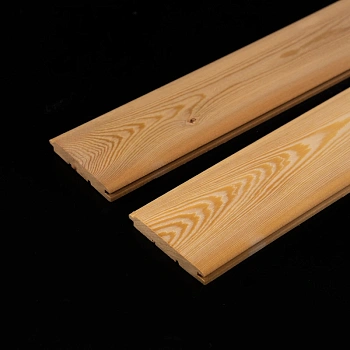 картинка Вагонка штиль лиственница 14*97(90)*1000мм сорт AB цельная (8шт/уп) от магазина Кубатура