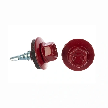 картинка Саморезы кровельные 5,5*19мм RAL 3005 (красное вино) металл/металл от магазина Кубатура