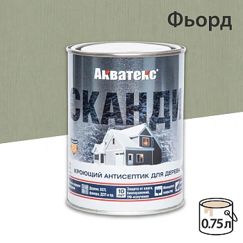 картинка Кроющий антисептик Акватекс Сканди Фьорд 0.75л от магазина Кубатура