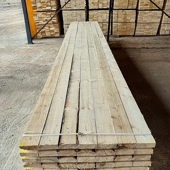 картинка Доска обрезная 50*150*3000мм 3-4 сорт ТУ естественной влажности хвойные породы от магазина Кубатура