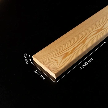 картинка Палубная доска 28*142*4000мм сорт АВ лиственница от магазина Кубатура