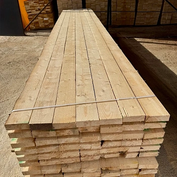 картинка Доска обрезная 50*150*6000мм 1-3 сорт (ГОСТ 8486-86) естественной влажности хвойные породы от магазина Кубатура