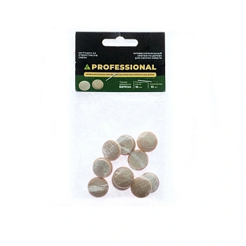 картинка Заглушка на отверстие ПРОФЕССИОНАЛ сфера D16мм береза (10шт/уп) от магазина Кубатура