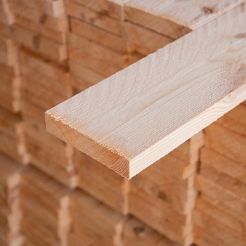 картинка Доска обрезная 25*150*6000мм естественной влажности 1 сорт дисковый распил ель/сосна от магазина Кубатура