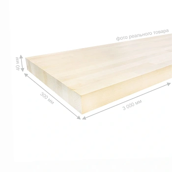 картинка Тетива 40*300*3000мм Береза сорт Экстра сращенная от магазина Кубатура