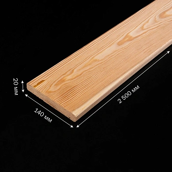 картинка Планкен прямой 20*140*2500мм сорт А лиственница от магазина Кубатура