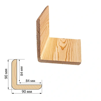 картинка Угол наружный сосна 90*90*3000мм сорт Экстра сращенный от магазина Кубатура