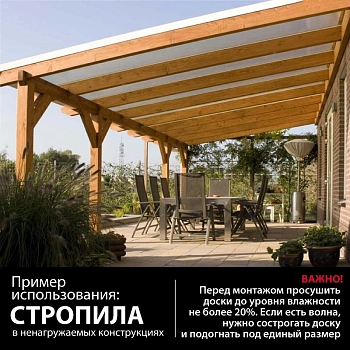 картинка Доска обрезная 40*150*6000мм 1-3 сорт (ГОСТ 8486-86) естественной влажности хвойные породы от магазина Кубатура