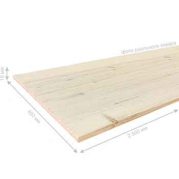 картинка Щит мебельный 18*400*2500мм Ель/Сосна сорт АВ сращенный от магазина Кубатура
