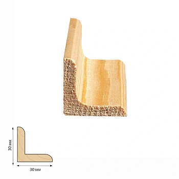 картинка Угол внутренний сосна 30*30*2000мм сорт Экстра сращенный от магазина Кубатура