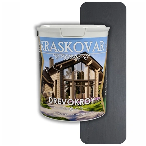 картинка Красковар Антисептик кроющий 0,9л (RAL 7024 графит) от магазина Кубатура