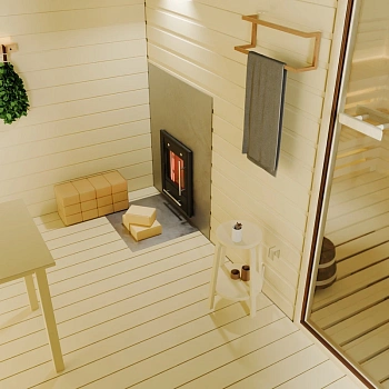 картинка Печь банная Арабеска XXL inox Люмина, черная бронза (камни 154кг/до 24м³) от магазина Кубатура