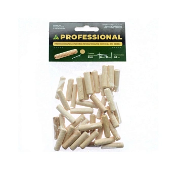 картинка Шкант мебельный ПРОФЕССИОНАЛ 8*30мм бук (40шт/уп) от магазина Кубатура