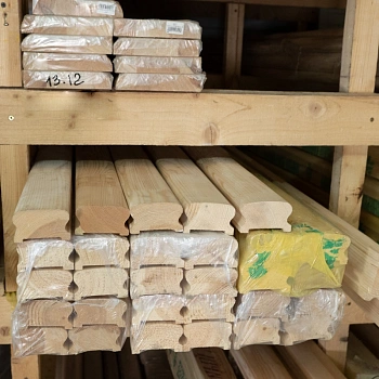 картинка Поручень 40*65*3000мм Береза сорт Экстра сращенный под балясину 50мм от магазина Кубатура