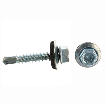 картинка Саморезы кровельные цинк 5,5*32мм металл/металл от магазина Кубатура