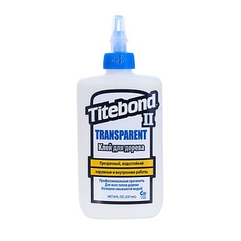 картинка Клей столярный Titebond II влагостойкий прозрачный D3 237мл (белый) от магазина Кубатура