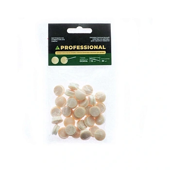 картинка Заглушка на отверстие ПРОФЕССИОНАЛ сфера D12мм осина (30шт/уп) от магазина Кубатура