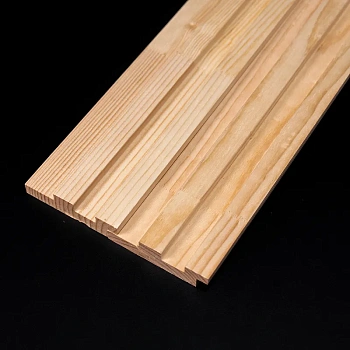 картинка Панель декоративная (вагонка реечная) 21*90*3000мм сосна сорт Прима сращенная от магазина Кубатура