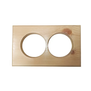 картинка Накладка для розеток под Блок-Хаус 36мм двойная с отверстием 185*113мм от магазина Кубатура