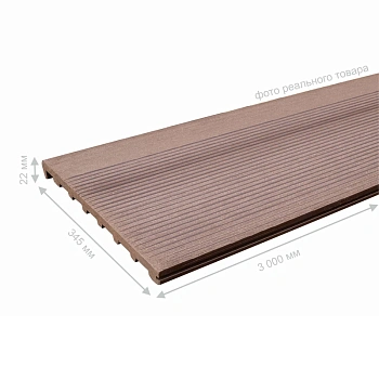 картинка ДПК Ступень полнотелая 22*345*3000мм Шоколад Техно от магазина Кубатура