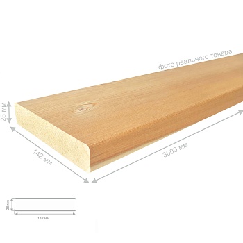 картинка Палубная доска 28*142*3000мм сорт Прима лиственница от магазина Кубатура