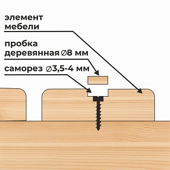 картинка Пробка ПРОФЕССИОНАЛ D8 сосна (15шт/уп) от магазина Кубатура