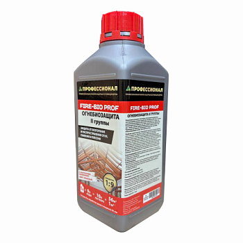 картинка Огнебиозащита ПРОФЕССИОНАЛ FIRE-BIO 2 группа защиты, концентрат 1:9 с красным контролем нанесения 1л от магазина Кубатура