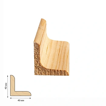 картинка Угол внутренний сосна 40*40*2000мм сорт Экстра сращенный от магазина Кубатура