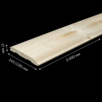 картинка Имитация бруса Финский профиль ель/сосна 17*143(135)*2000мм сорт АВ (5шт/уп) от магазина Кубатура