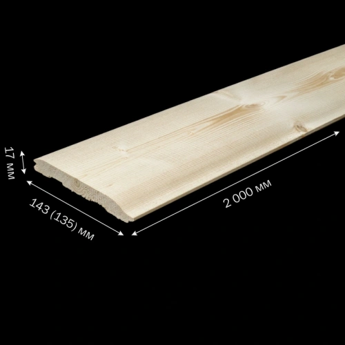 картинка Имитация бруса Финский профиль ель/сосна 17*143(135)*2000мм сорт АВ (5шт/уп) от магазина Кубатура