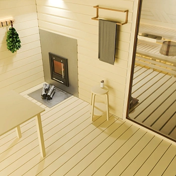 картинка Печь банная паровая Скоропарка III inox Люмина со встр. баком для гор.воды черная бронза от магазина Кубатура