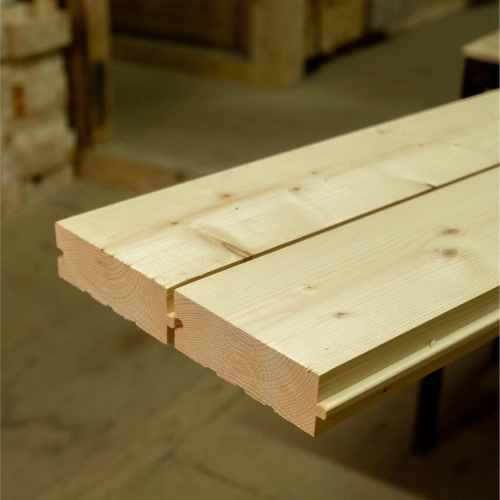 картинка Доска пола шпунтованная ель/сосна 45*145(136)*1000мм сорт АВ от магазина Кубатура