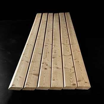 картинка Планкен скошенный 20*90*3000мм сорт АВ лиственница от магазина Кубатура