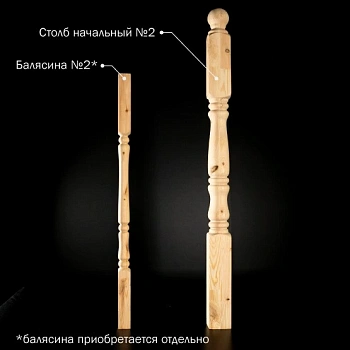 картинка Столб начальный 80*80*1200мм №2 Ель/Сосна сорт AB сращенный от магазина Кубатура