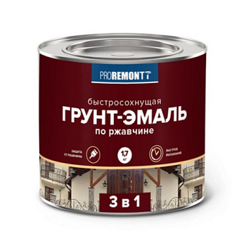 картинка Грунт-эмаль 3в1 быстросохнующая серая матовая Proremontt 1.7кг от магазина Кубатура