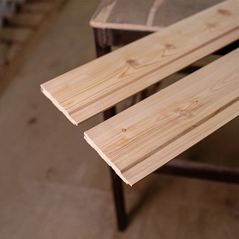 картинка Евровагонка лиственница 12,5*96(88)*1000мм сорт AB цельная (10шт/уп) от магазина Кубатура