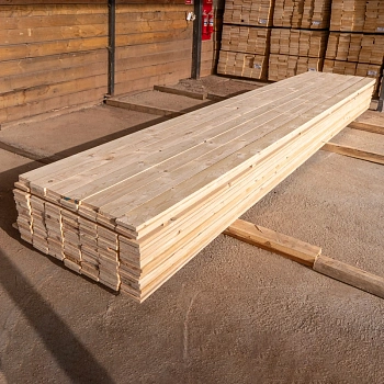 картинка Доска обрезная камерной сушки 25*150*6000мм ель/сосна 1-2 сорт дисковый распил (10-18%) от магазина Кубатура