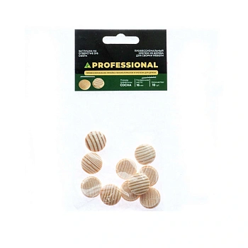 картинка Заглушка на отверстие ПРОФЕССИОНАЛ сфера D16мм сосна (10шт/уп) от магазина Кубатура