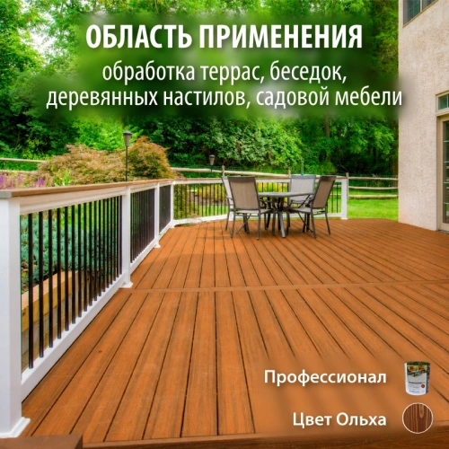картинка Масло для Террас ПРОФЕССИОНАЛ Ольха (НК-72) 2,7л от магазина Кубатура