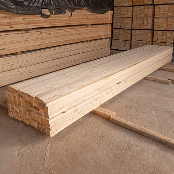 картинка Доска обрезная камерной сушки 50*100*6000мм ель/сосна 1-2 сорт дисковый распил (10-18%) от магазина Кубатура