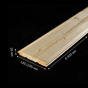картинка Имитация бруса ель/сосна ПРОФЕССИОНАЛ 20*145(135)*6000мм сорт АВ от магазина Кубатура