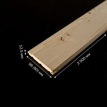 картинка Евровагонка ель/сосна 12,5*96(90)*2500мм сорт С Киров (10шт/уп) от магазина Кубатура