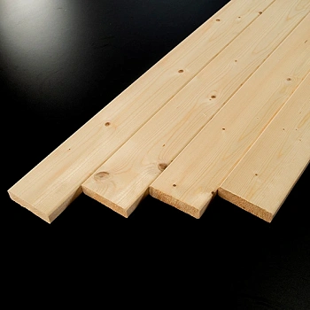 картинка Доска строганая камерной сушки 28*115*2000мм сорт AB ель/сосна (с фаской на углах) от магазина Кубатура