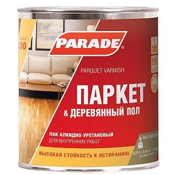 картинка Лак Паркет&Деревянный пол глянцевый Parade алкидно-уретановый 0.75л от магазина Кубатура