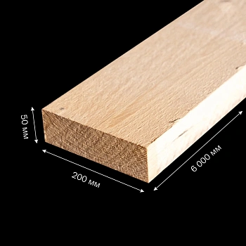 картинка Доска обрезная 50*200*6000мм 1 сорт дисковый распил, естественной влажности ель/сосна от магазина Кубатура