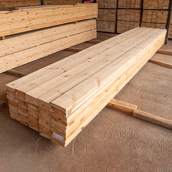 картинка Доска обрезная камерной сушки 50*200*3000мм ель/сосна 1-2 сорт дисковый распил (10-18%) от магазина Кубатура